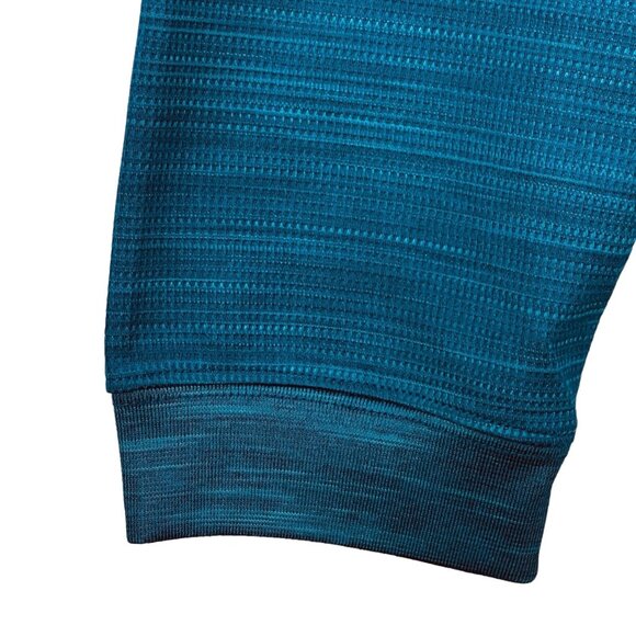 Haggar Men Polo Shirt Size 2XLT Long Sleeve Heather Blue Stretch Buttons Placket - Picture 10 of 10